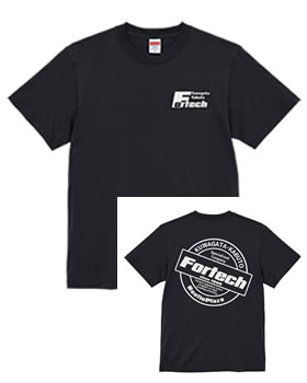 【フォーテックオリジナル】丸ロゴTシャツ ブラック